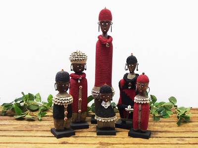 Red and Black Namji Doll Set